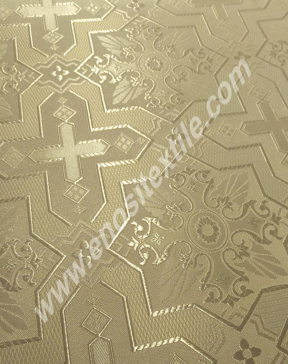 KL-024 White-Silver Brocade Fabrics